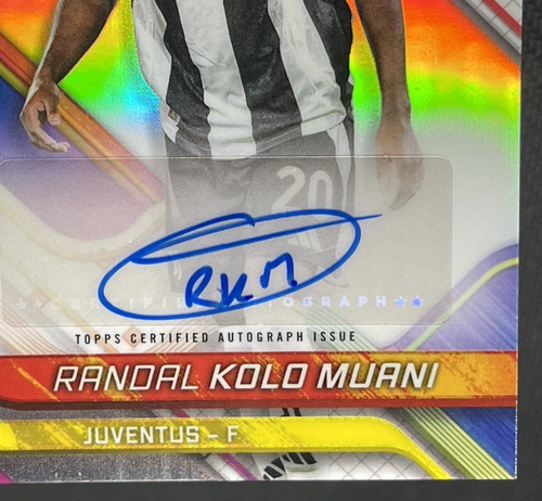 Randal Kolo Muani 2024-25 Topps Finest UEFA Autograph #BA-RK Juventus - Afbeelding 7 van 20
