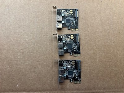 LOT OF 3 StarTech PEXUSB3S23 PCI Express x1 SuperSpeed USB Card