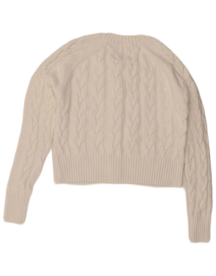 JACK WILLS Womens Crop Cardigan Sweater UK 6 XS White Cotton DD30 - Image 2 of 3