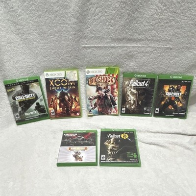 Microsoft Xbox One & 360 Game Lot w/ Cases: Fallout, COD, BioShock, XCOM