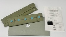 Van Cleef & Arpels Alhambra Turquoise Bracelet 18K White Gold  Discontinued Rare