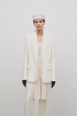New Massimo Dutti Studio Ivory jacket size Medium