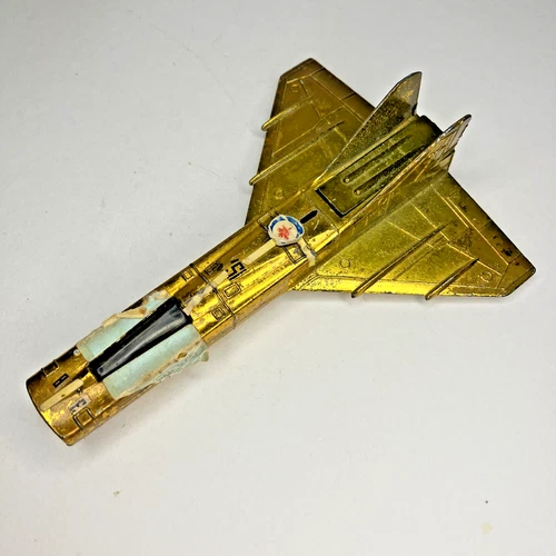Vintage 1970 Hot Wheels Redline Mattel Hot Birds Star Grazer Gold Die Cast Plane
