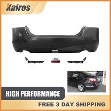 Fits 2013-2015 Nissan Altima Rear Bumper Cover W Warning Light Bumper Bracket Fits 2013-2015 Nissan Altima Rear Bumper Cover W Warning Light Bumper Bracket