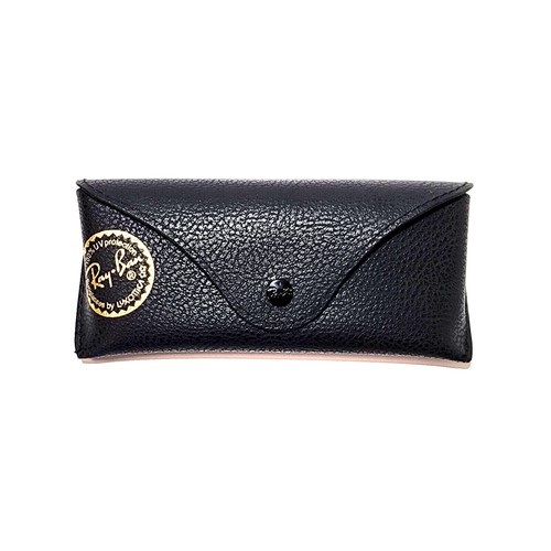Ray-Ban Black and Gold Leather Pouch Universal Soft Sunglasses Case Ray Ban Black Leather Pouch Universal Soft Sunglasses Case w  main image 4