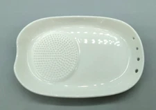 White Porcelain Garlic/Ginger Grater Dish