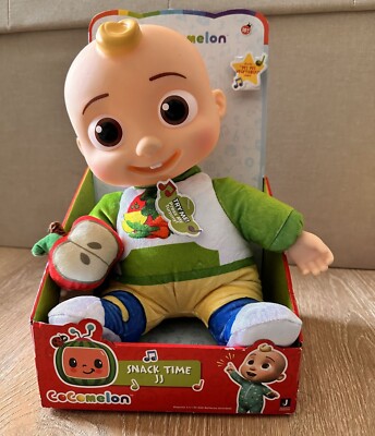 New CoComelon Snack Time JJ Plush Doll Sings  Yes, Yes Vegetables  Song Phrases