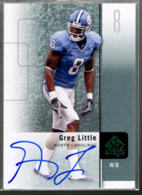 B3818- 2011 SP Authentic Autogramme #10 Greg Little C Auto Muster Pic