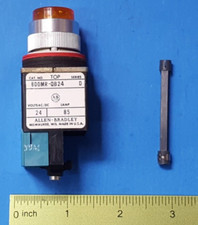 PUSH BUTTON, 800MR-QB24A,ALLEN-BRADLEY, 24V,ILLUMINATED,AMBER,WITH LAMP REMOVER