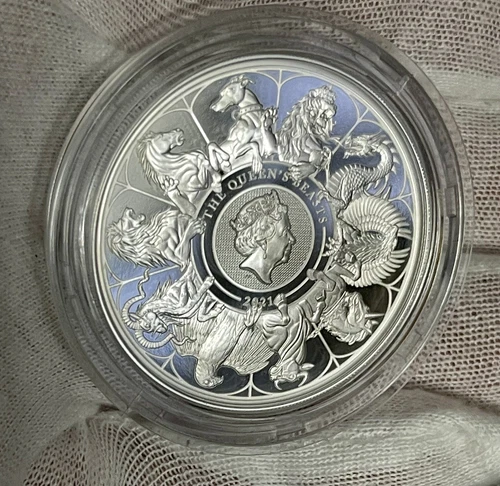 2021 Great Britain Queen’s Beasts Completer 1 oz Silver Proof Coin