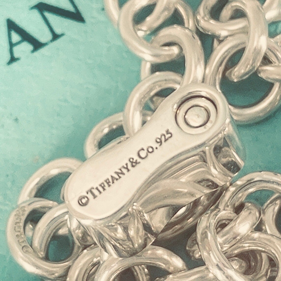 Tiffany & Co. Sterling Silver Return To Lock Padlock Chain Link