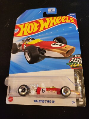 2025 Hot Wheels #193 HW Race Day 8/10 '67 LOTUS TYPE 49 Red New Near Mint