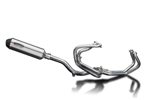 Honda VFR800 Interceptor 1998-01 Full Exhaust 4-1 13.5" X-Oval Stainless Muffler - Picture 2 of 5