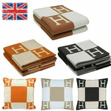 Nuevo Lana Cachemira Lana Cuadros Mantas Almohada Sofá Ropa de cama Chal Regalo de Navidad Reino Unido ##