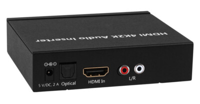 1080PHD DVI Audio Inserter W/HDMI Repeater + Optical Audio In + Stereo L/R Input