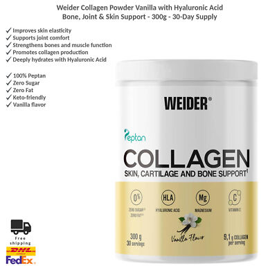 Weider Collagen Powder Vanilla with Vitamin C - Bone, Joint & Skin Support 300g