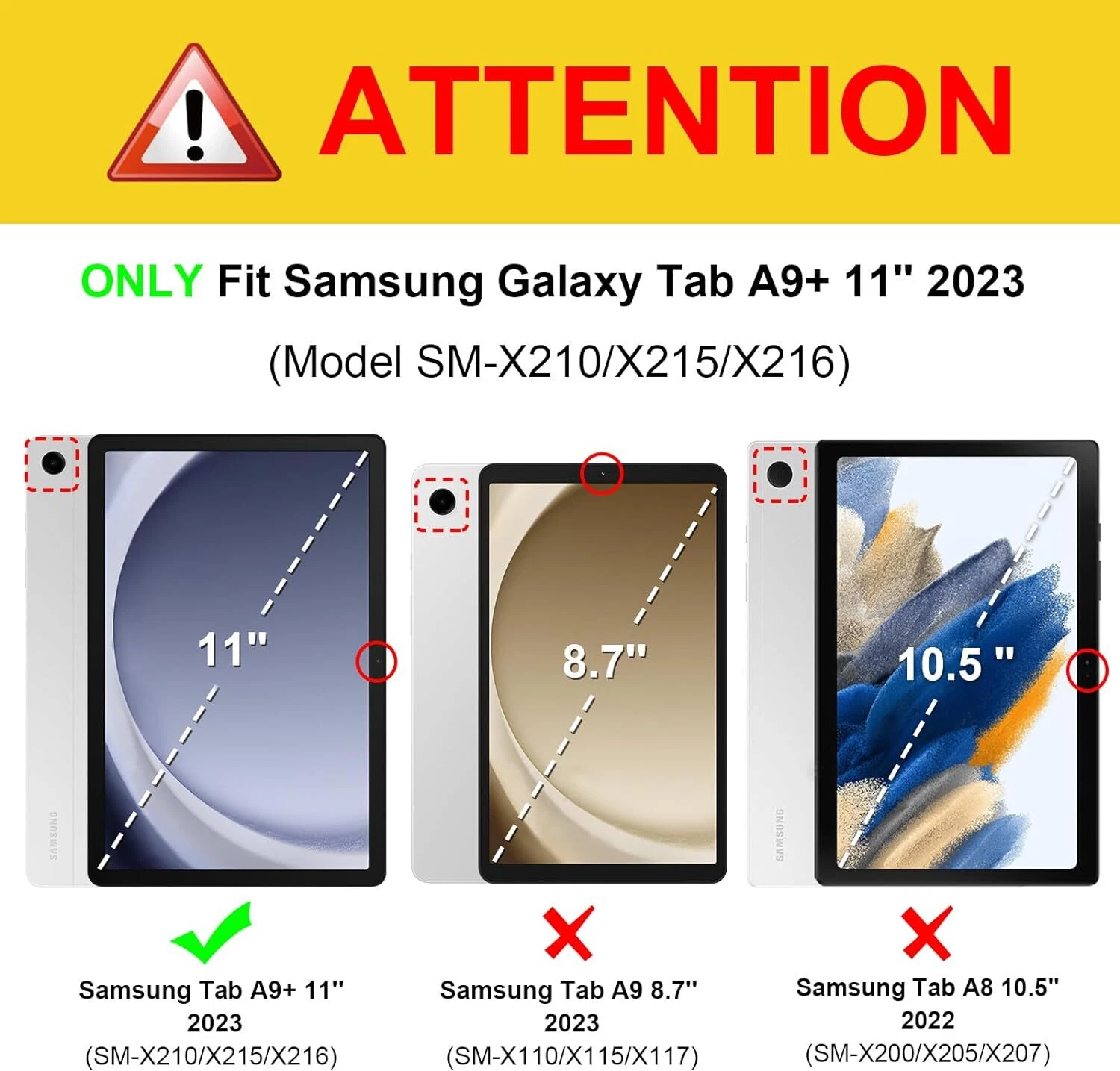 Samsung Galaxy Tab A9+ 2023 Case - Side View