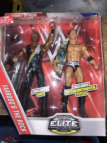 2015 WWE WWF Mattel The Rock Faarooq Nation Elite Wrestling Figures MOC Tag Team