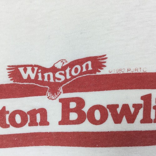 Camisa de béisbol vintage talla mediana delgada torneo de bolos ABC con fecha 1982 Winston - Imagen 7 de 8