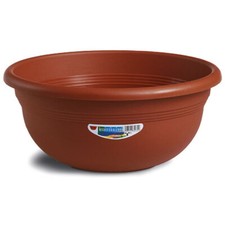 Vaso Grande in Plastica per Piante e Fiori Color Terracotta con Riserva d'Acqua