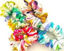 Elastic Multicolor Hair Scrunchy Ties For Women  Girls  Pack of 2