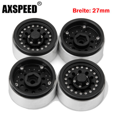 4x 1.9'' Metall Felgen Beadlock Rims Für D90 SCX10 90046 KM2 D110 1/10 RC Crawler