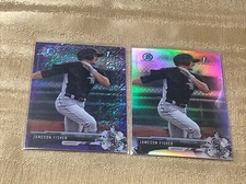 2017 Bowman Chrome Prospects Jameson Fisher 2 Card Lot 1st Bowman Refractors