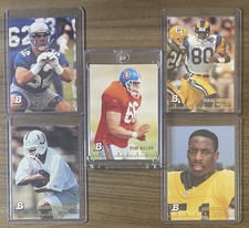 1994 Bowman NFL Rookie Lot (5) - Tom Nalen / Marshall Faulk / Kevin Mawae ++ HOF