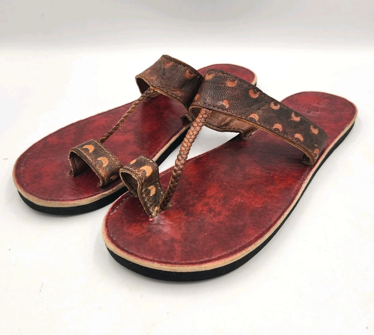 Sandalias Planas Alicegana Para Mujer – Cuero Vegano, Suela Antideslizante, Diseño Bohemio Con Cuentas