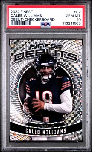 2024 TOPPS FINEST DEBUT CHECKERBOARD #D2 CALEB WILLIAMS ROOKIE RC PSA 10