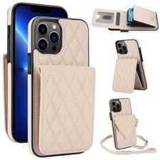 YM015 Umhängetasche für iPhone 13 Pro mit Reißverschluss und RFID Hülle...