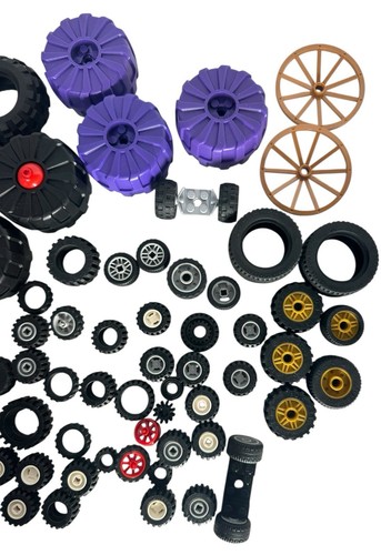 LEGO Wheel Tire Rims Lot 1 Pound And A Half Different Sizes Wheels Tires 1.5 - Picture 5 of 7