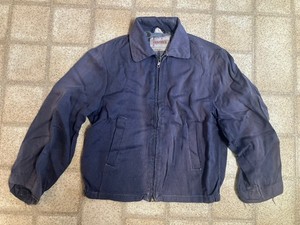 Vintage 40s 50s Pennys  Gabardine Rockabilly  Zip Up Jacket Crown Zip 12 Boys