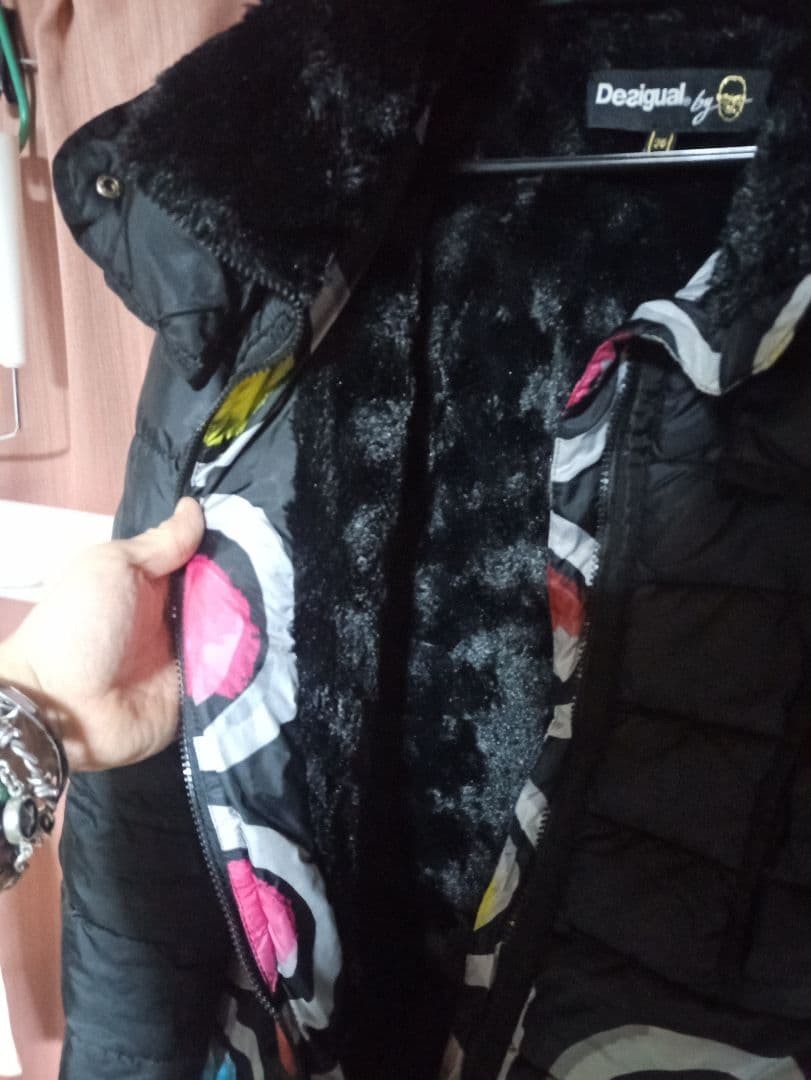 Desigual flashy patterned down jacket coat Y2K - image 3