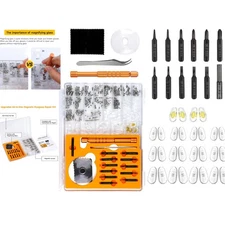 Upgraded All-in-One Magnetic Eyeglass Repair kit with Magnifying Glass, Repai...