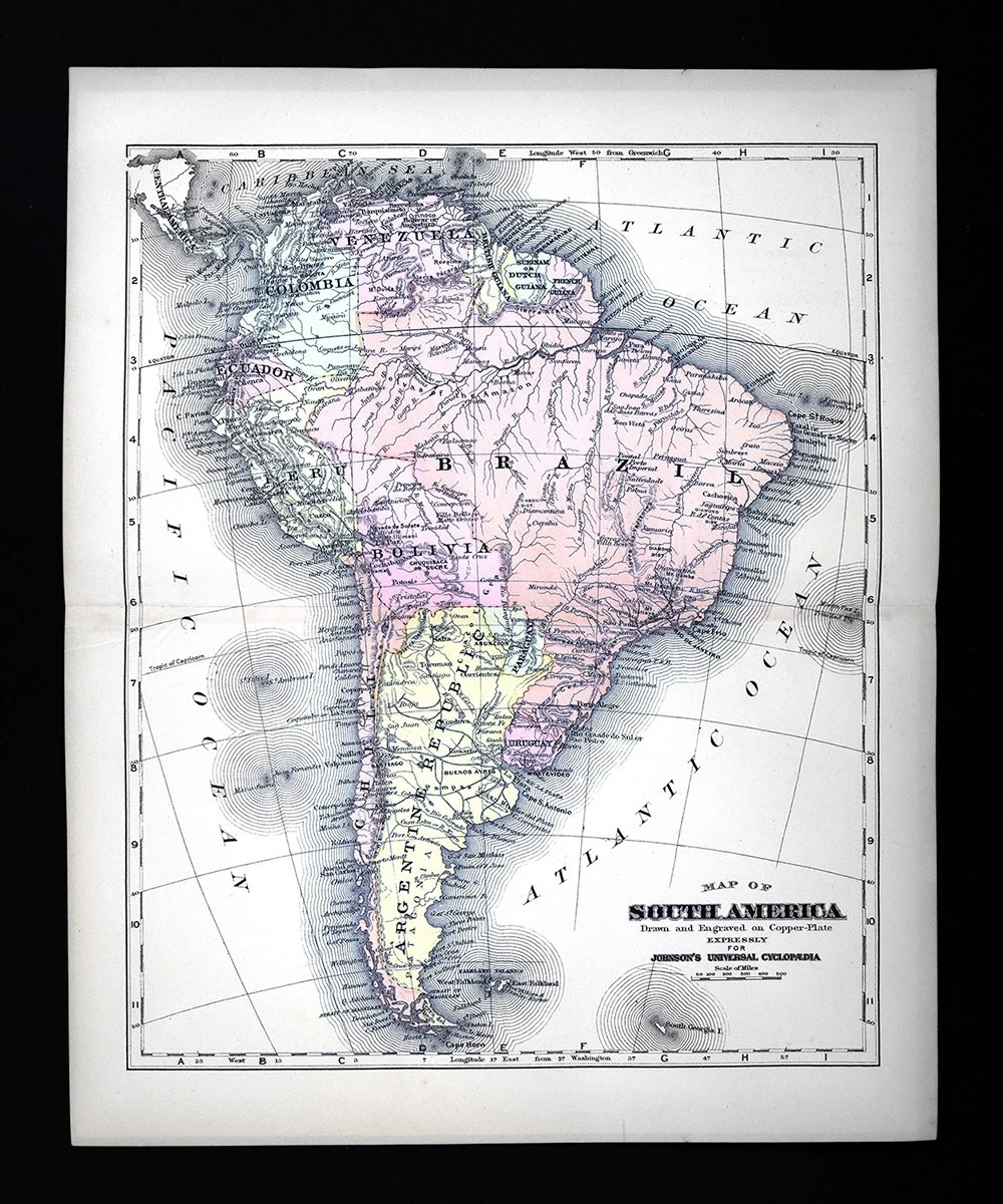Preços baixos em Mapas e atlas antigos da América do Sul de 1800