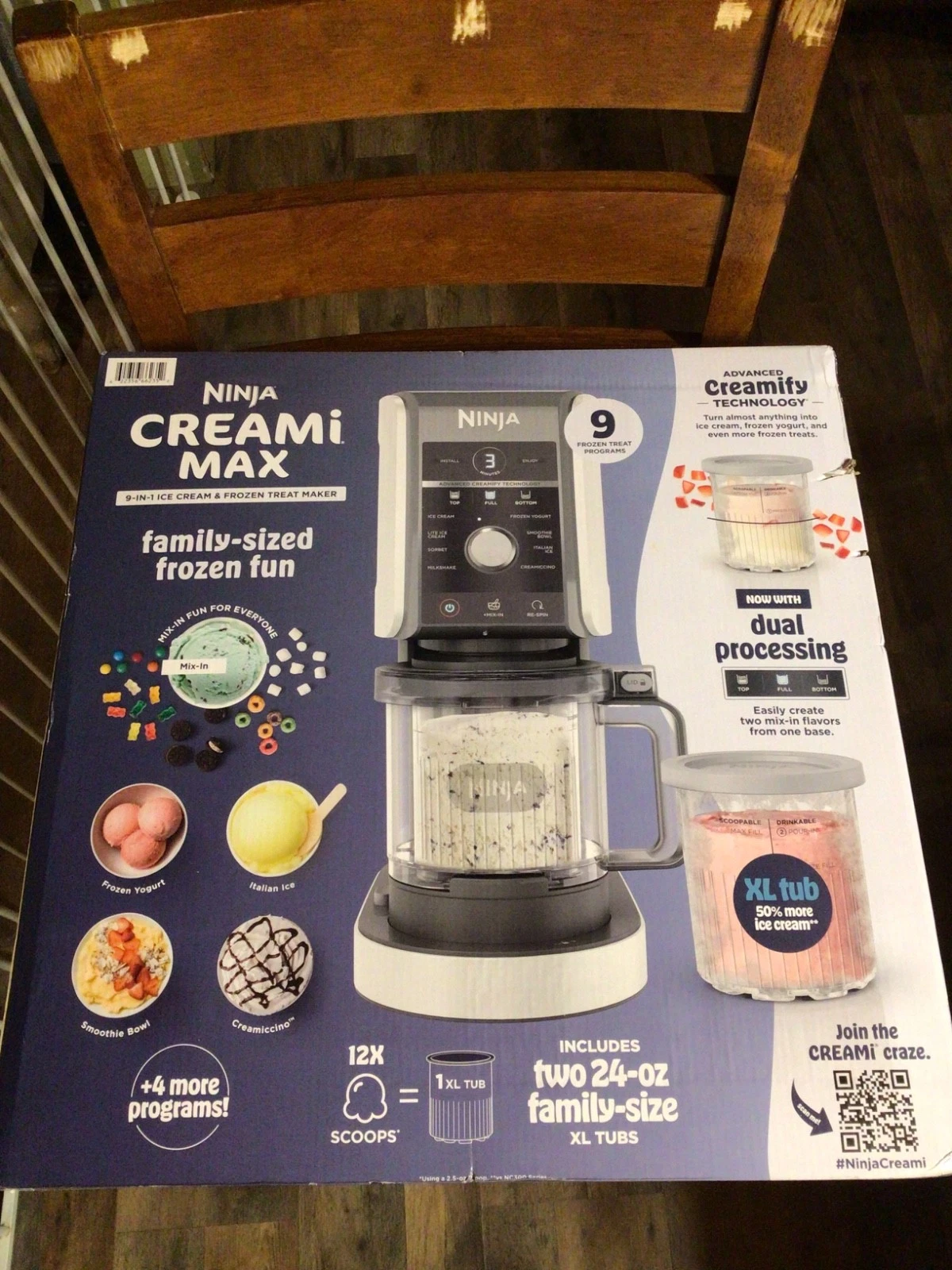 New Ninja Creami MAX (NC550) - 9-in-1 Ice Cream & Frozen Treat Maker Machine