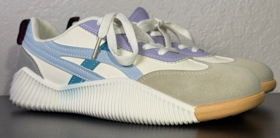 Zapatillas De Florence DF Cloudea Para Mujer Talla 9 Ligeras Púrpura y Azul Zapatos Foto 2 de 4