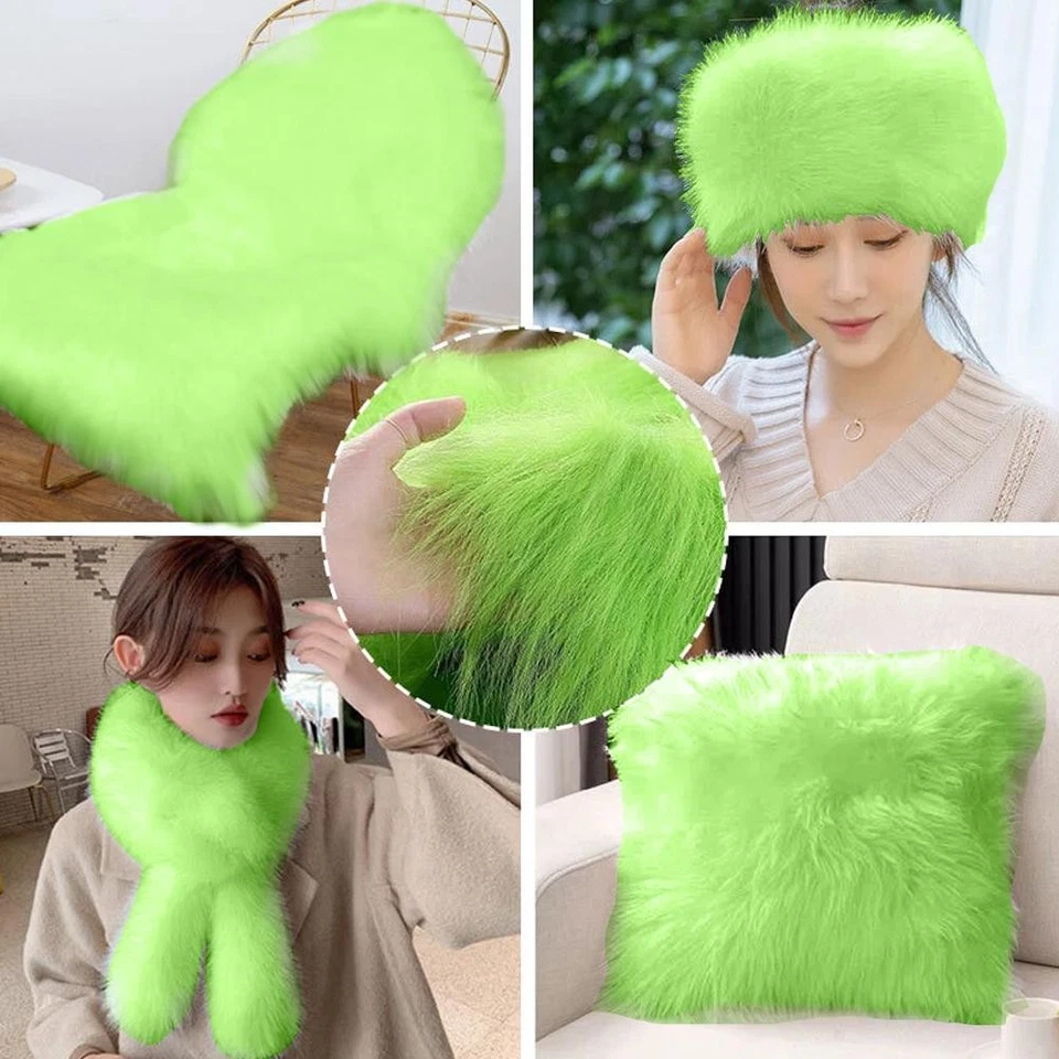 Plush Fluffy Faux Fur Fabric Handmade Crafts Sewing Material Accessories;, - Image 3 of 4