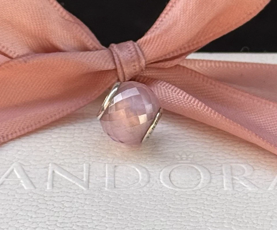 Original Pandora Murano petite Facette Charm, rosa, silber 925 #791499SGQ