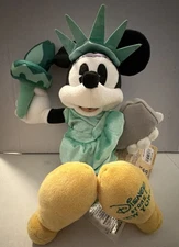 Disney Store New York City 13" Statue Of Liberty Minnie Mouse Plush New.