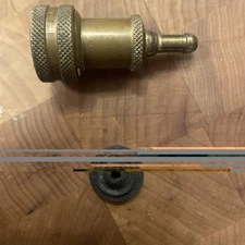 Vintage SILCA Floor Brass Pump Head with Spare Rubber Grommet/Washer. Italy.