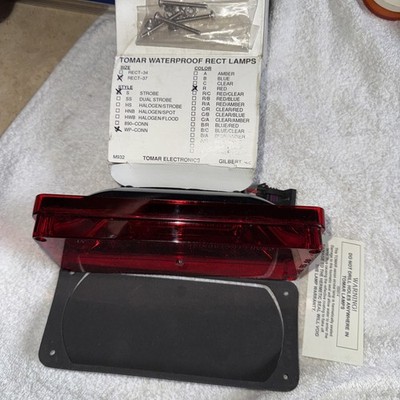 Tomar RECT-37 Red WP-CONN Replacement 3x7 Strobe. New. WATERPROOF. Made In USA