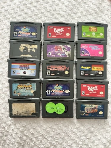 Game Boy Advance GBA Game Lot 15 Games Super Mario Spyro Shrek Altered Beasts