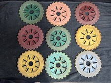 Lot of 9 Lustran Plastic Planters Plates Different Colors
