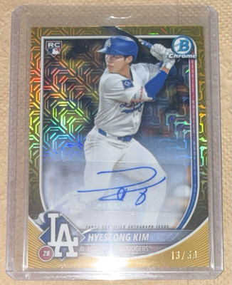 Topps 2025 Bowman Chrome Hyeseong Kim Dodgers RC Auto CRA-HK /50