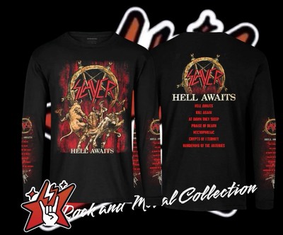 Slayer Hell Awaits T-Shirt New Long Sleeve Megadeth Metallica Exodus
