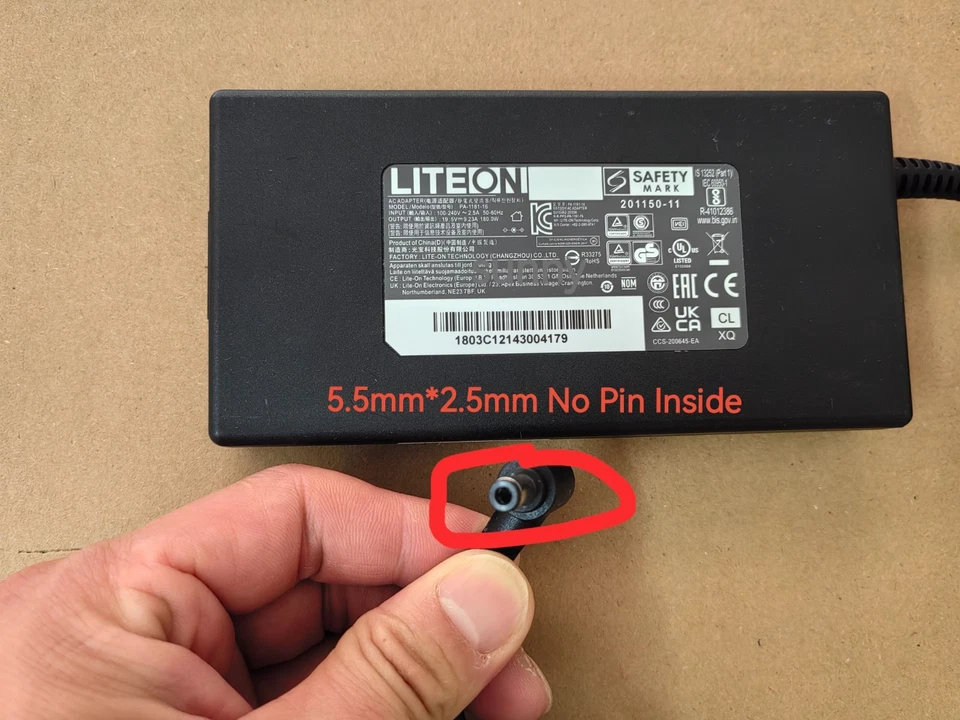 Adaptador de CA Liteon Electronics PA-1181-16 MSI GS63VR 19,5 V 9,23A 5,5 mm*2 5 mm 180 W Foto 2 de 4