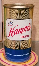 1958 BOTTOM OPEN 11 OUNCE HAMMS  FLAT TOP BEER CAN SAN FRANCISCO CALIFORNIA #2