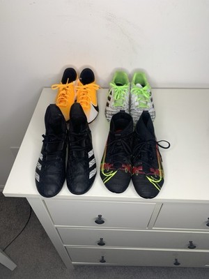 5 Pairs of Soccer Cleats 2 Nike  & 3 Adidas Soccer Cleats See Pics For Sizes